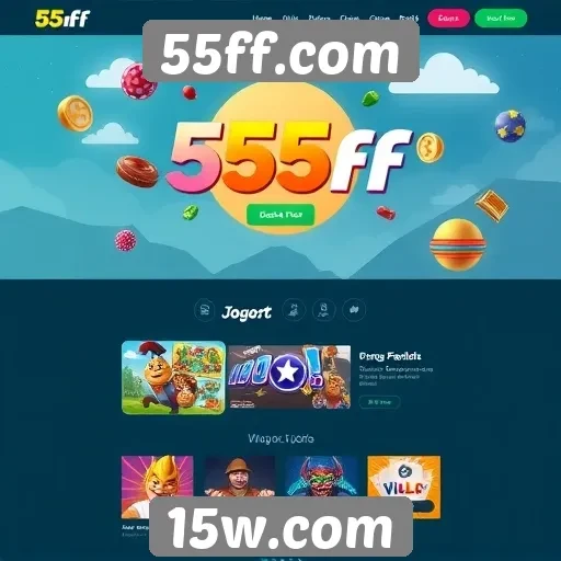Evolução do design no site de jogos 55ff.com